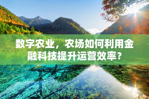 数字农业，农场如何利用金融科技提升运营效率？