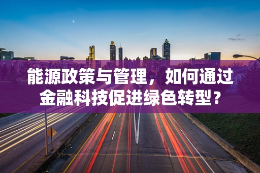 能源政策与管理，如何通过金融科技促进绿色转型？