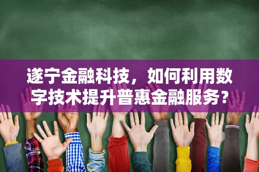 遂宁金融科技，如何利用数字技术提升普惠金融服务？