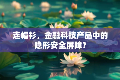 连帽衫，金融科技产品中的隐形安全屏障？