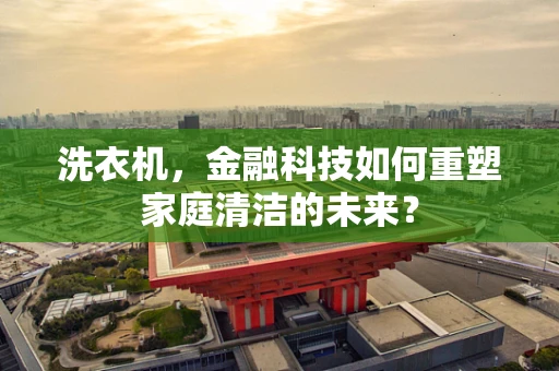洗衣机，金融科技如何重塑家庭清洁的未来？