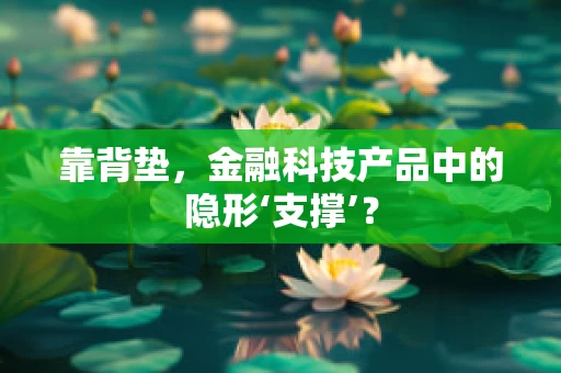 靠背垫，金融科技产品中的隐形‘支撑’？