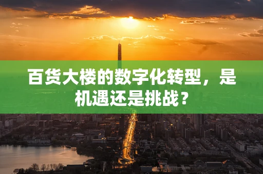 百货大楼的数字化转型，是机遇还是挑战？