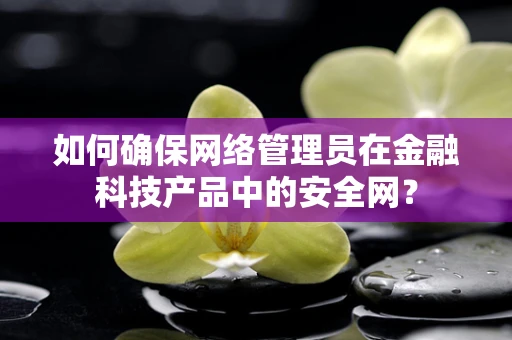 如何确保网络管理员在金融科技产品中的安全网？