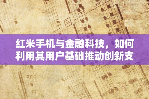 红米手机与金融科技，如何利用其用户基础推动创新支付解决方案？