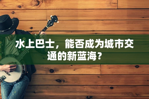 水上巴士，能否成为城市交通的新蓝海？