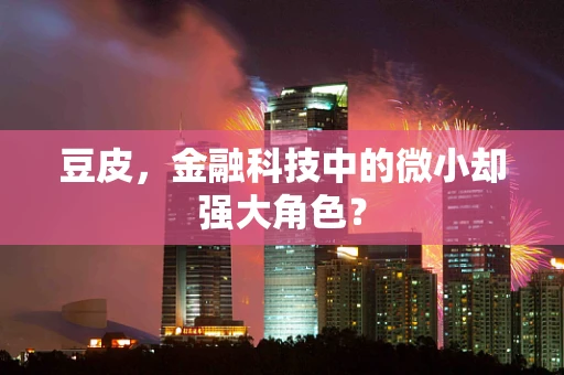 豆皮，金融科技中的微小却强大角色？