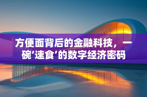 方便面背后的金融科技，一碗‘速食’的数字经济密码