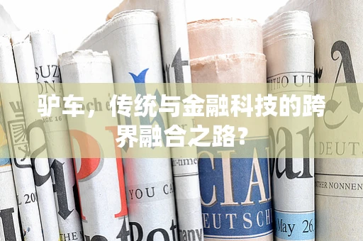 驴车，传统与金融科技的跨界融合之路？