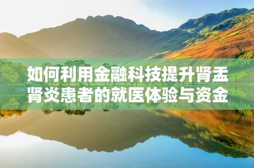 如何利用金融科技提升肾盂肾炎患者的就医体验与资金管理？
