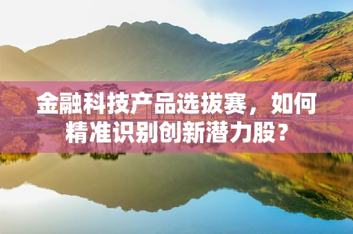金融科技产品选拔赛，如何精准识别创新潜力股？