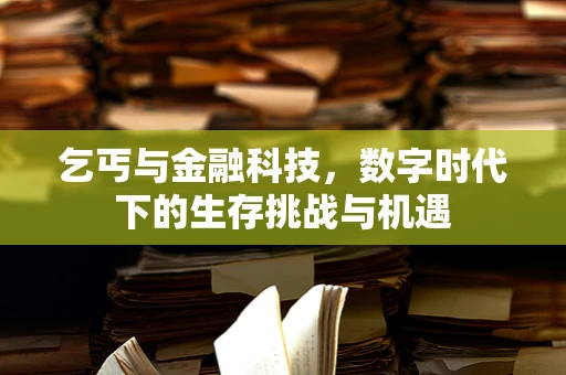 乞丐与金融科技，数字时代下的生存挑战与机遇
