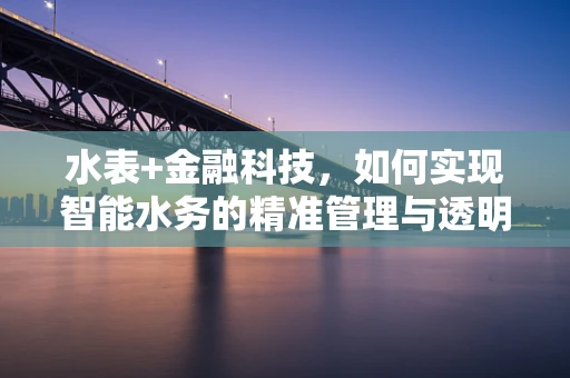水表+金融科技，如何实现智能水务的精准管理与透明支付？