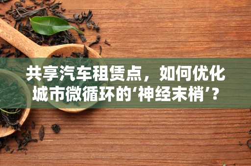 共享汽车租赁点，如何优化城市微循环的‘神经末梢’？