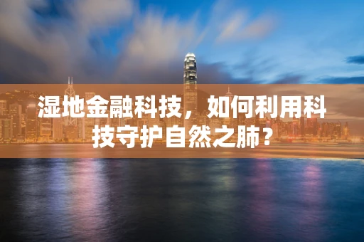 湿地金融科技，如何利用科技守护自然之肺？
