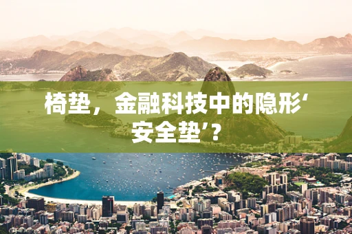 椅垫，金融科技中的隐形‘安全垫’？