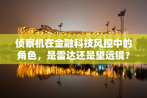 侦察机在金融科技风控中的角色，是雷达还是望远镜？