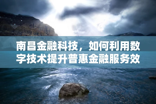 南昌金融科技，如何利用数字技术提升普惠金融服务效率？